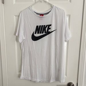 Nike Classic White Tee with Black Logo